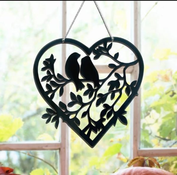 "Love Birds Wall Hanging: Home & Garden Decoration"